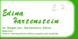 edina hartenstein business card